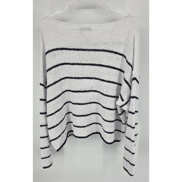 NWT Madewell Boatneck Pullover Sweater Black White Size XXL Retail $110 - Picture 6 of 11